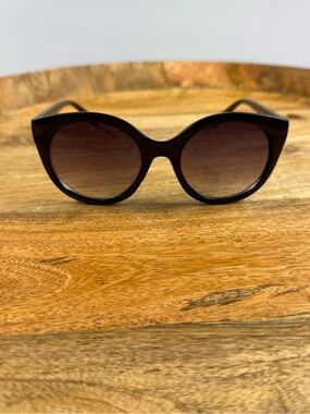 Oversized Black Cat Eye Sunglasses Gradient Lenses Retro Glam